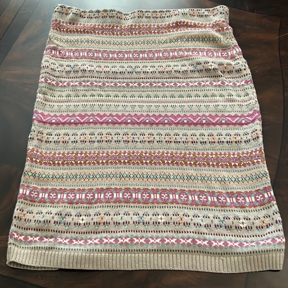 Lauren Ralph Lauren Fair Isle Linen-Blend Pencil Skirt. - Picture 6 of 13